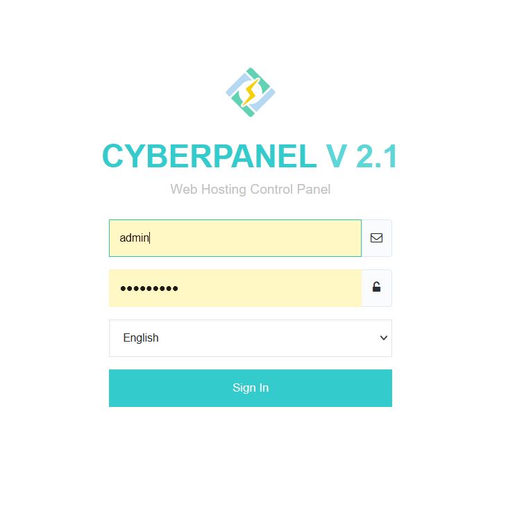 login cyberpanel