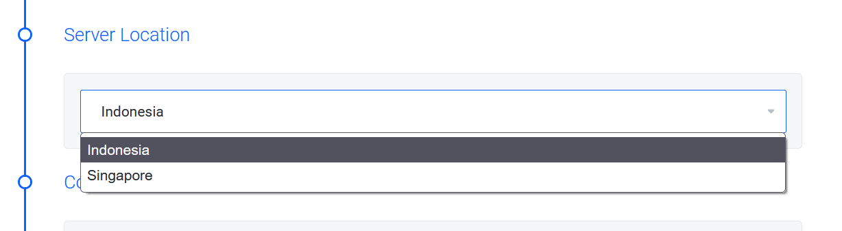 Pilih Lokasi Server Cyberpanel VPS
