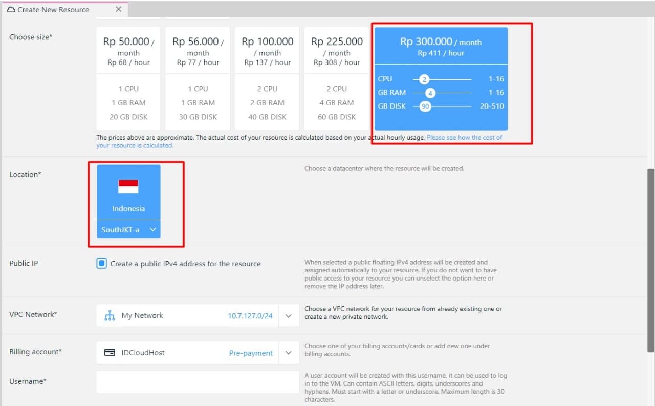 Memilih Size Cloud VPS