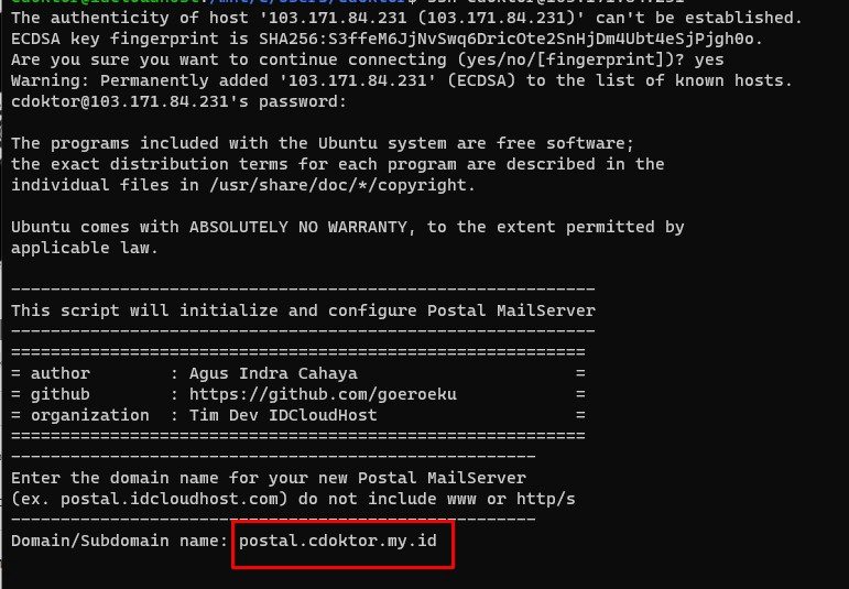 Instal Mail Server