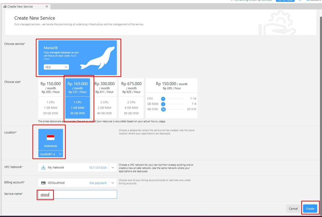 Akses MariaDb melalui HeidiSQ