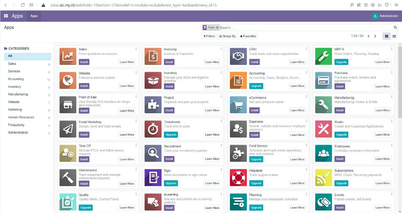 instal odoo cloud vps