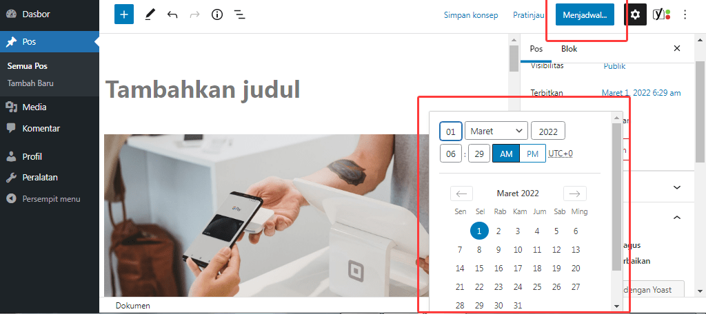 jadwal post wordpress