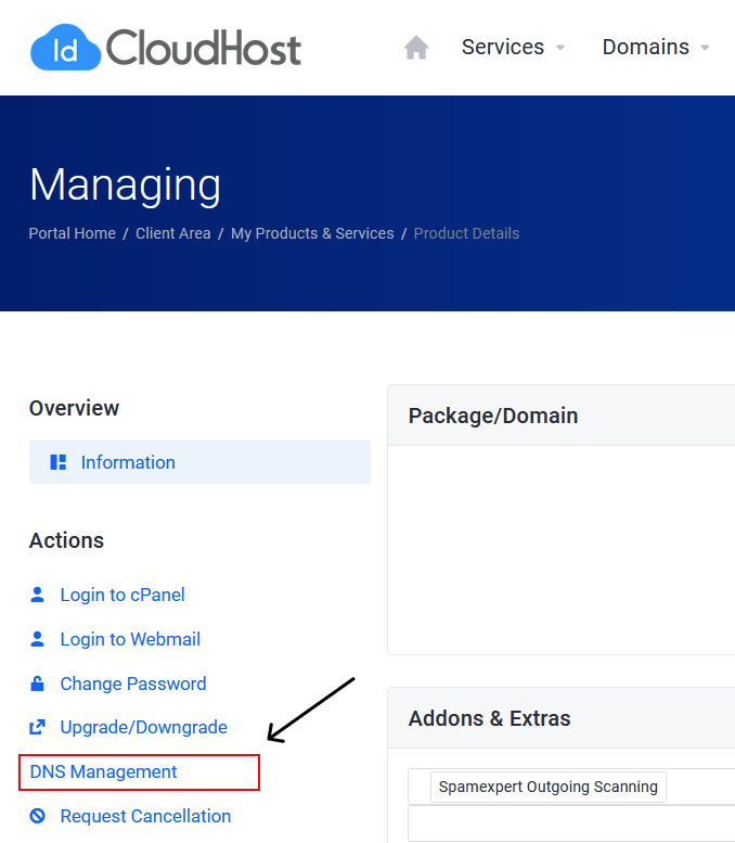 edit zone idcloudhost