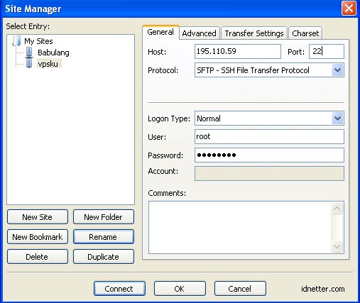 uplod file menggunakan filezilla