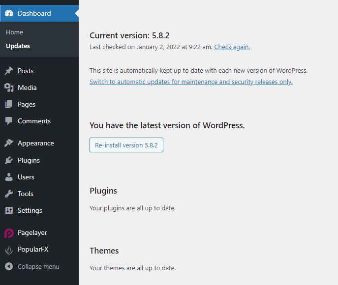 site health wordpress