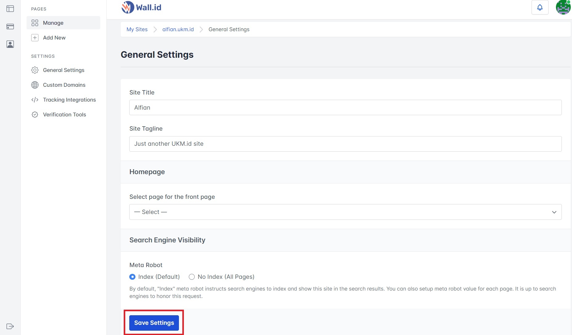 cara mengubah halaman website di website instan idcloudhost