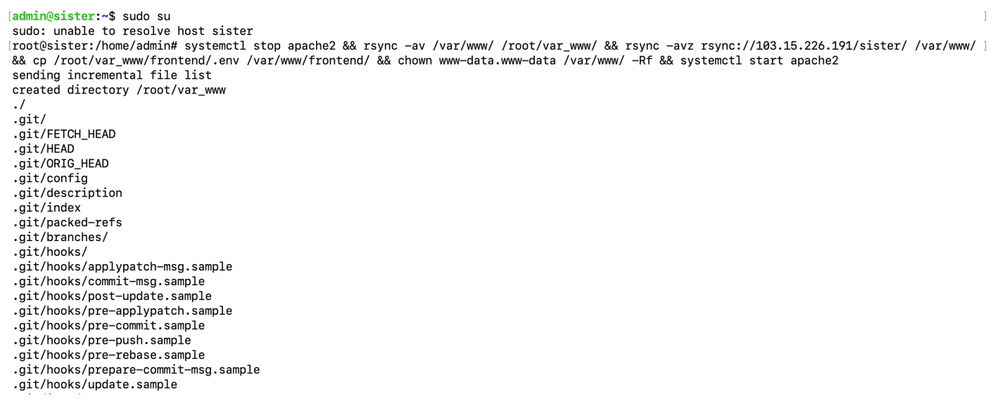 update aplikasi sister