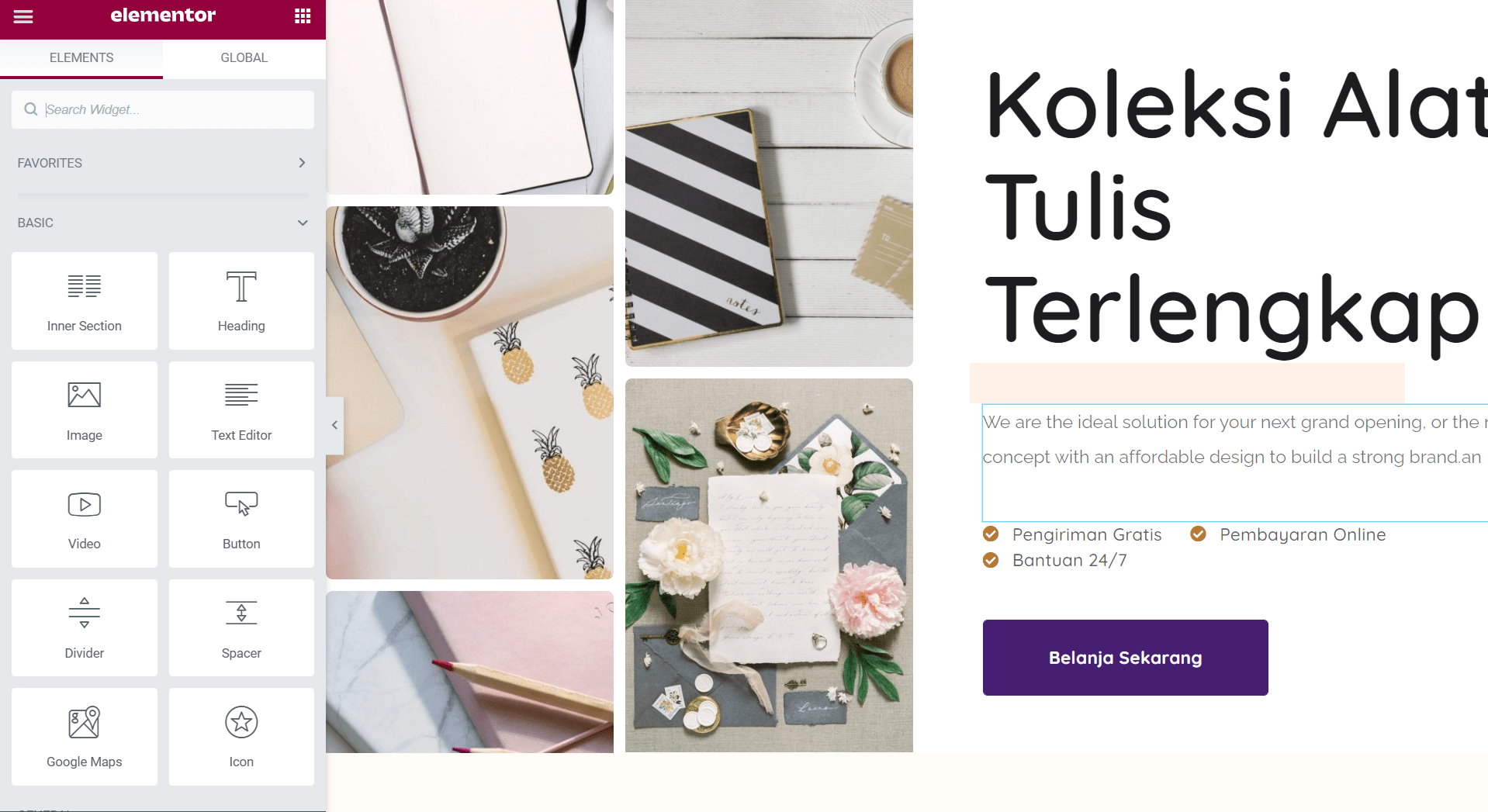 cara membuat landing page