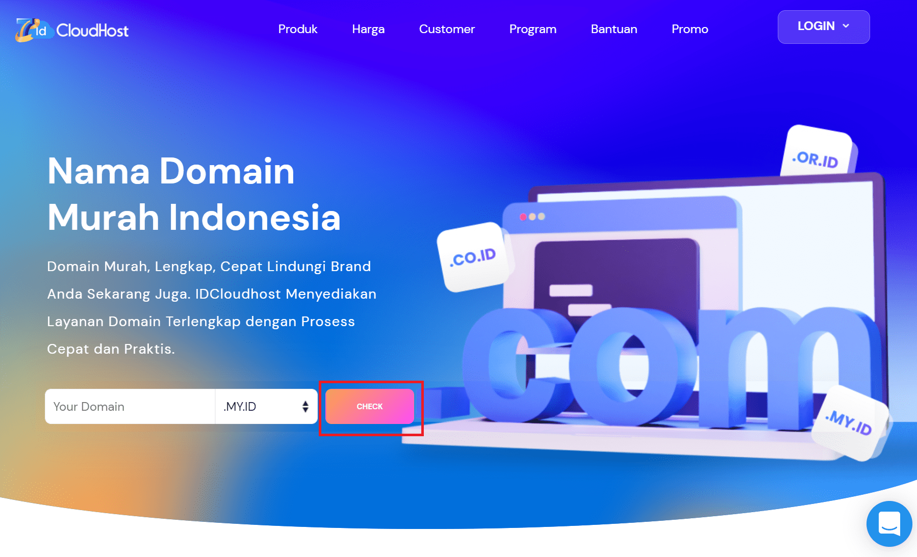 Order Domain di IDCloudHost