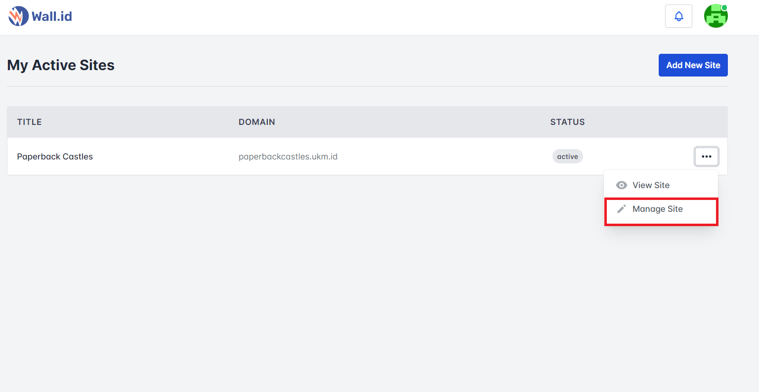 Custom Domain di Wall.id