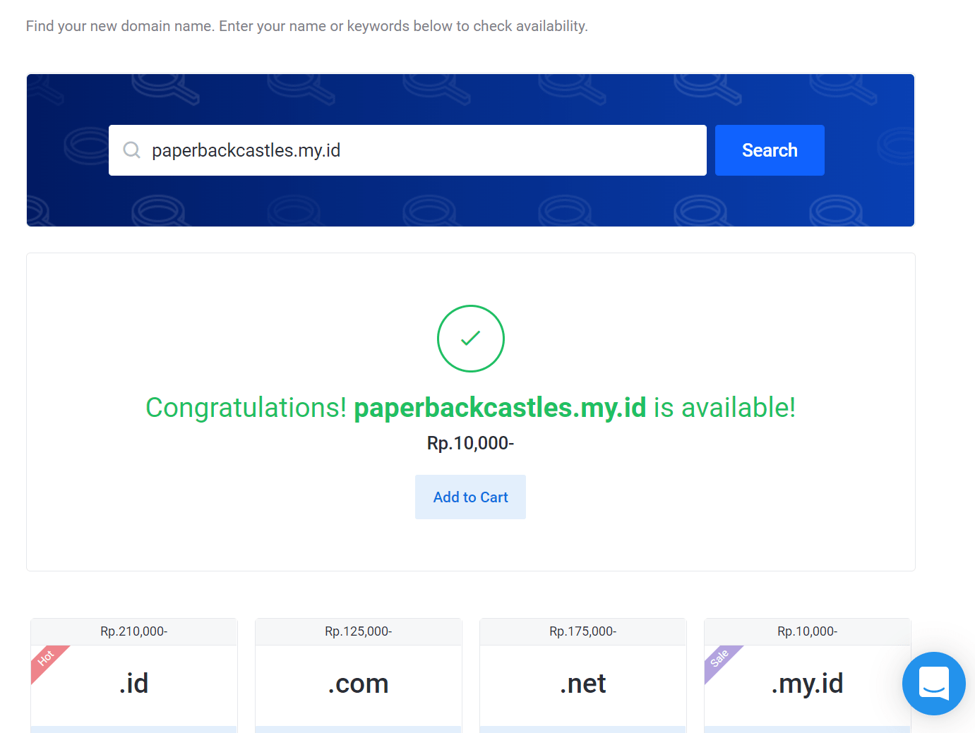 Order Domain di IDCloudHost