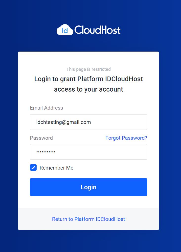 login akun awan idcloudhost