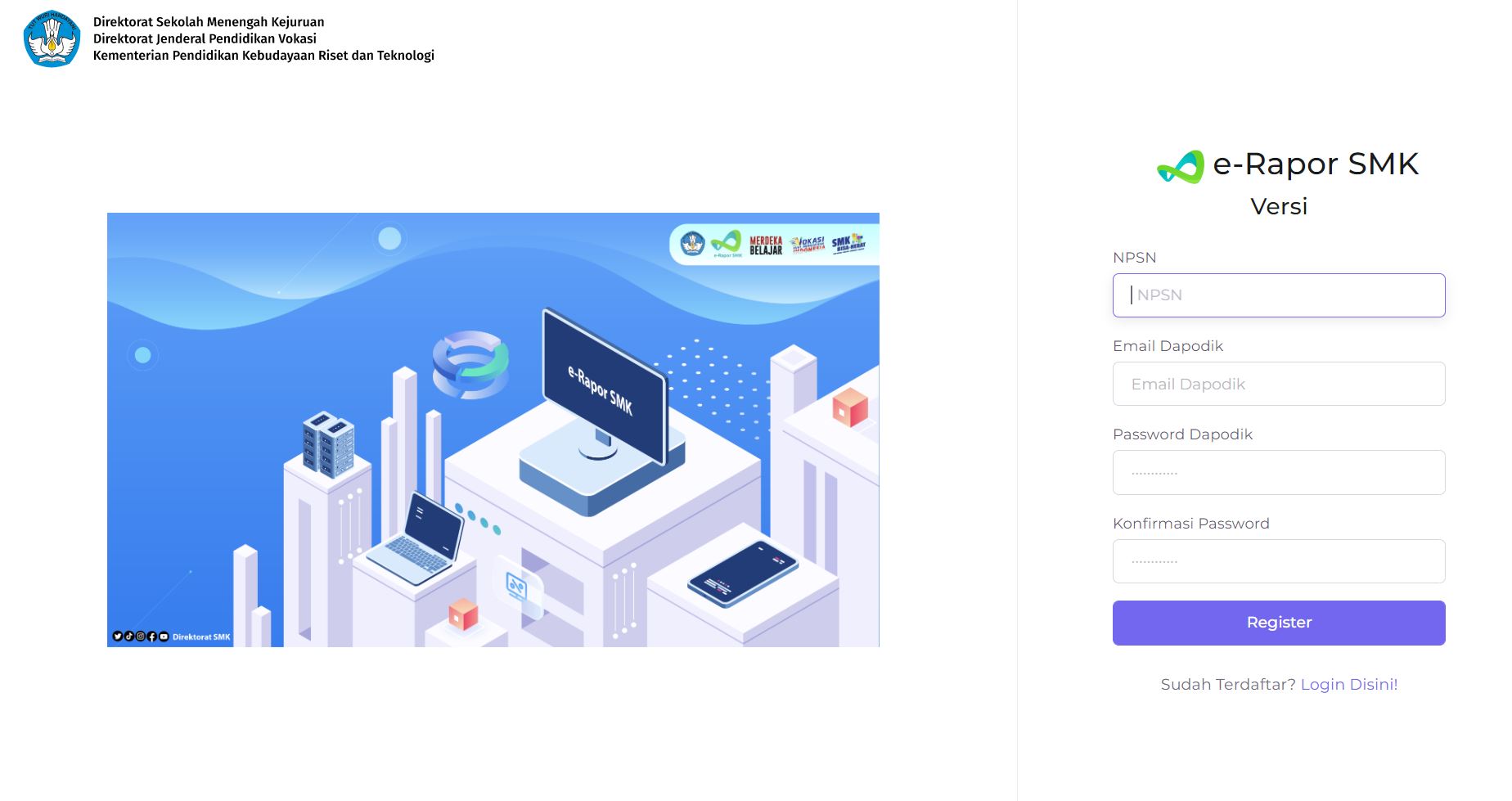 cara instal e-rapor smk