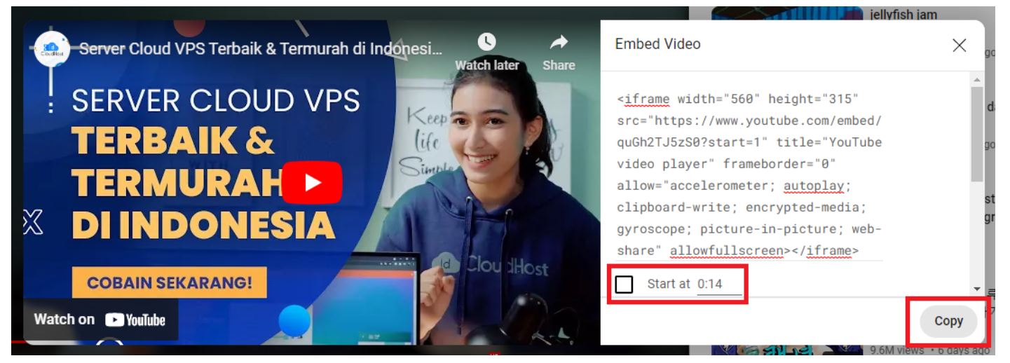 cara embed video youtube di wordpress