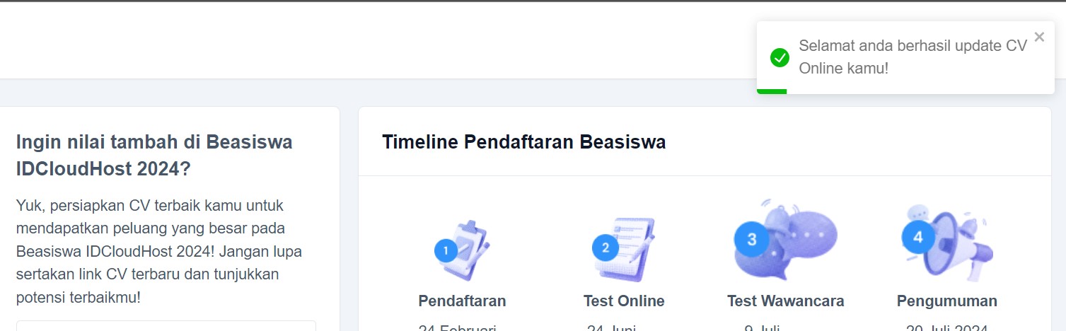 FAQ : Prosedur Pendaftaran Beasiswa IDCloudHost 2024