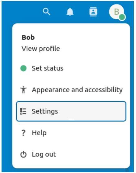 pengaturan akun di nextcloud