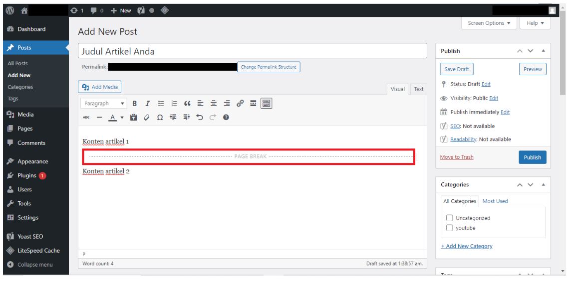 Cara Membagi Post WordPress