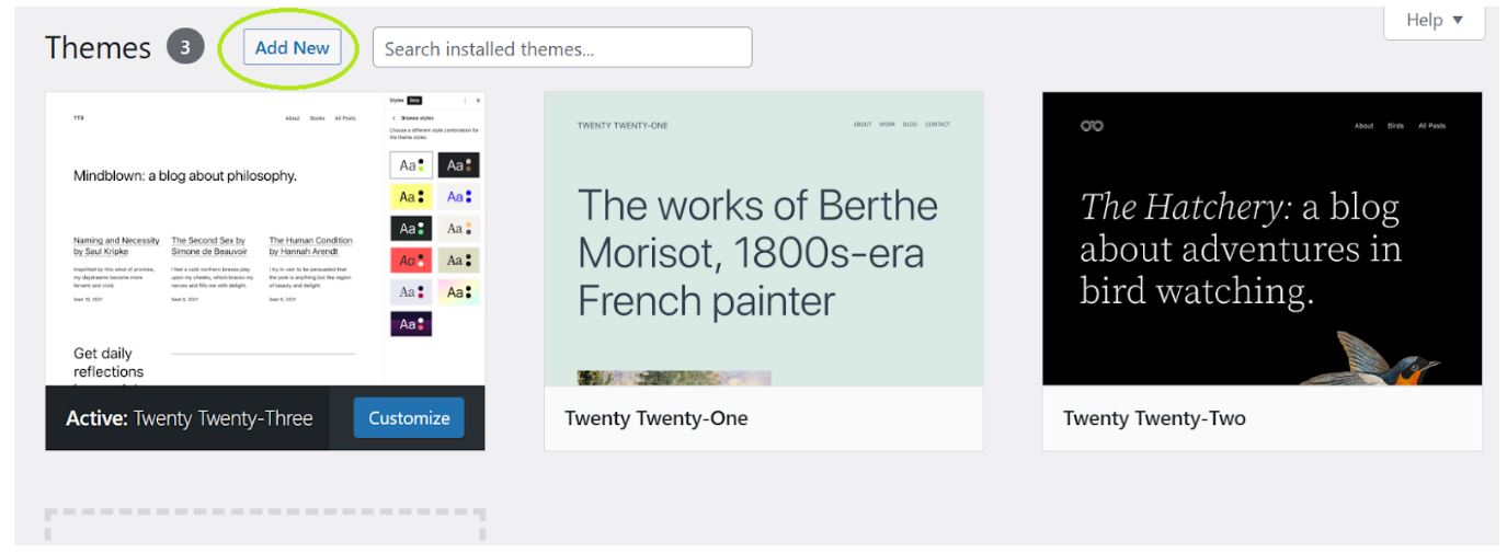 cara instalL tema wordpress