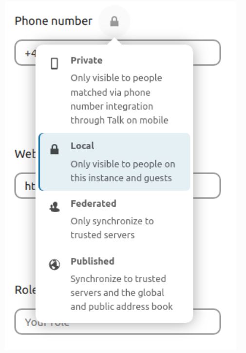pengaturan akun di nextcloud