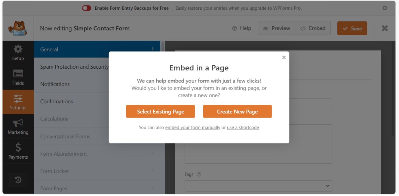 amp form di wordpress