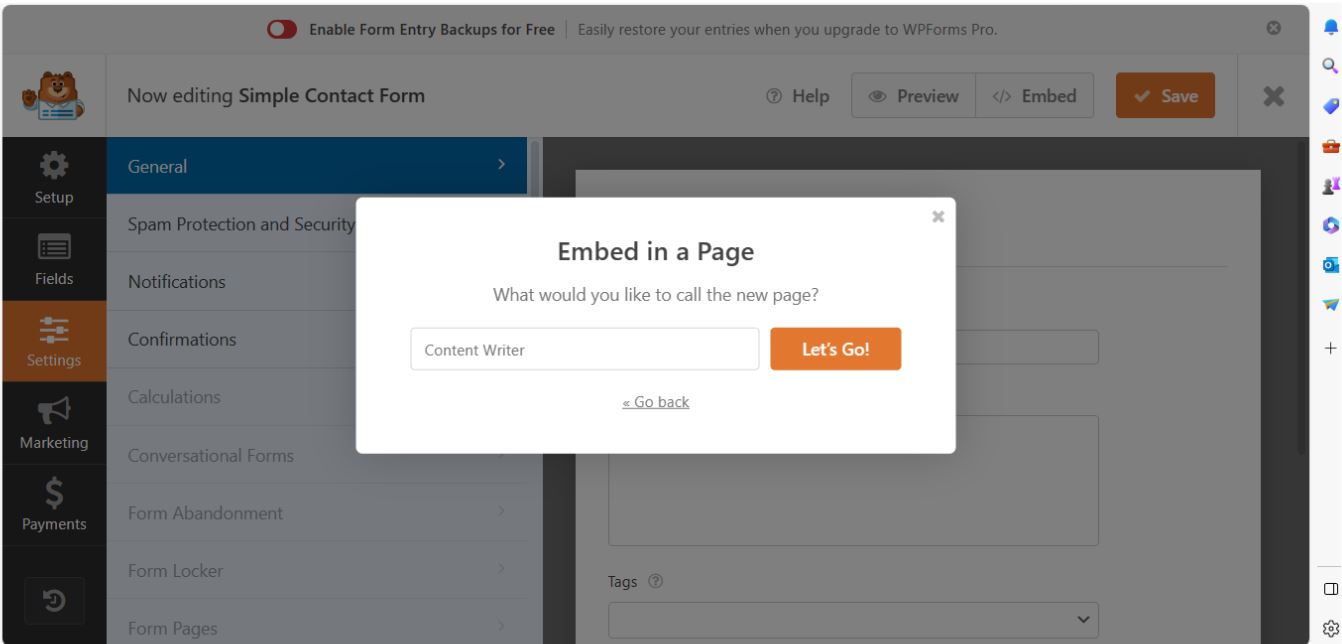 amp form di wordpress