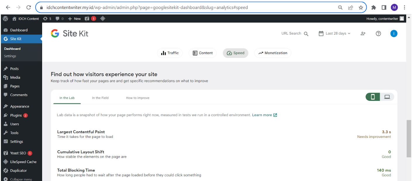 cara melihat traffic website wordpress