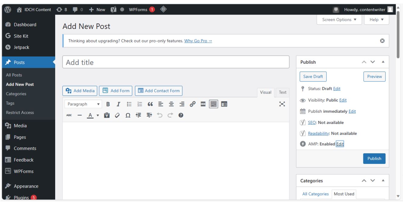 amp form di wordpress