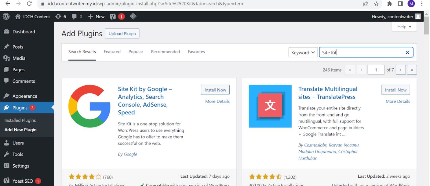plugin google site kit di wordpress