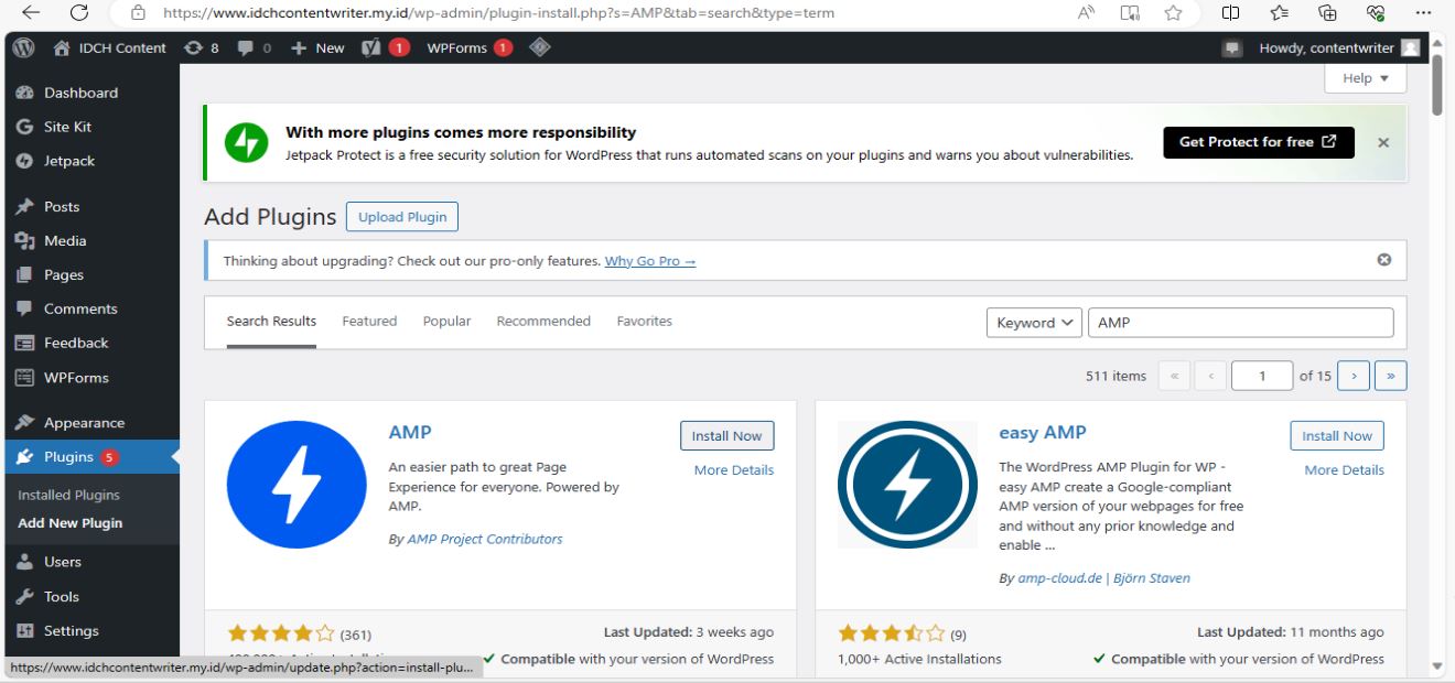 AMP Form di WordPress