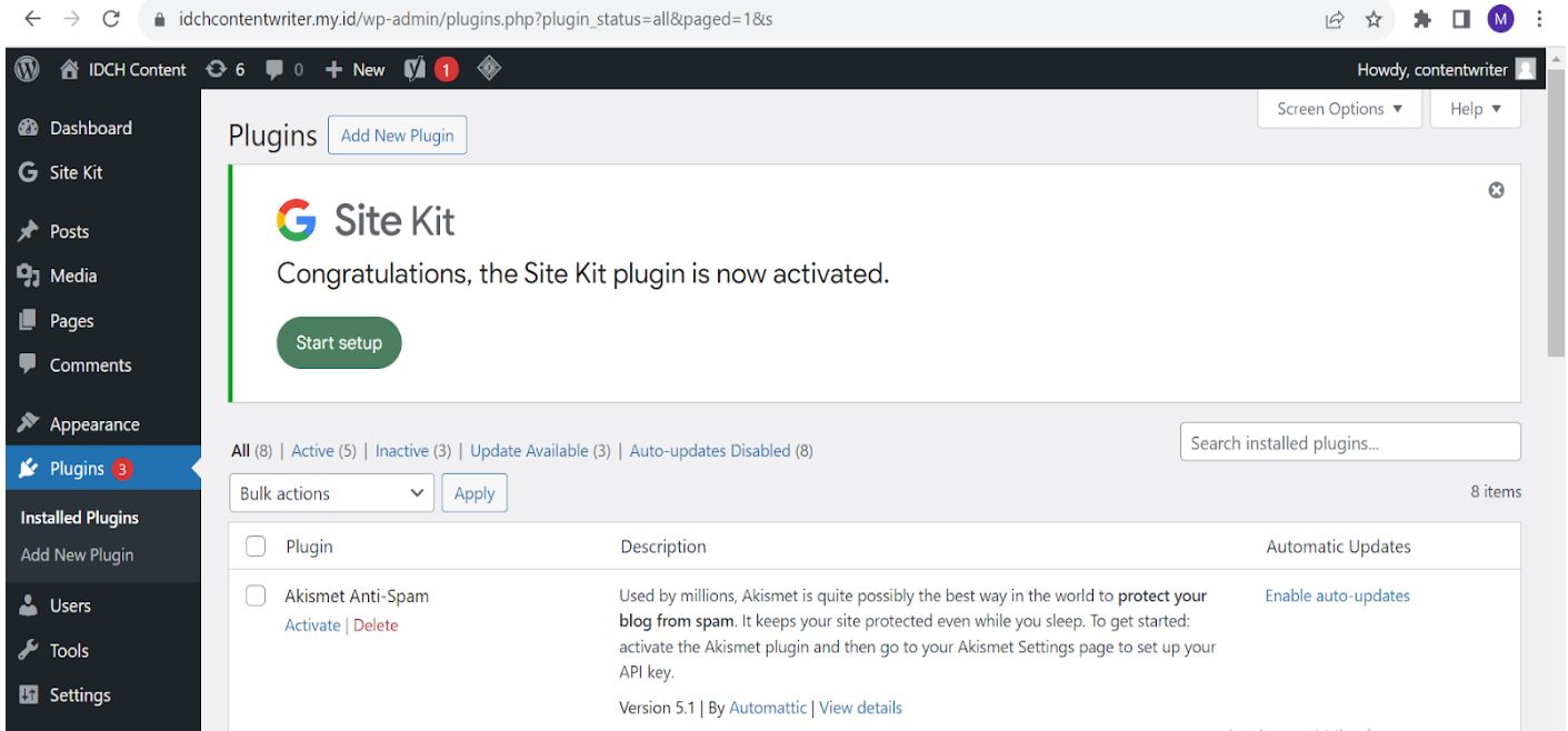 plugin google site kit di wordpress