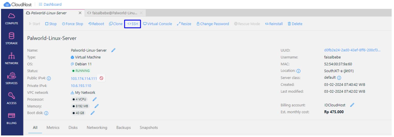 Membuat Palworld Server dengan Debian 